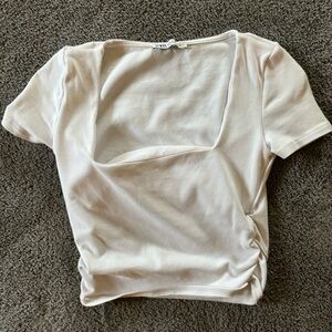 White crop top short sleeve Zara